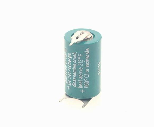 Foto batterij CR 1/2 AA 3 pins printplaat aansluiting Lithium 3V - 950 mAh 