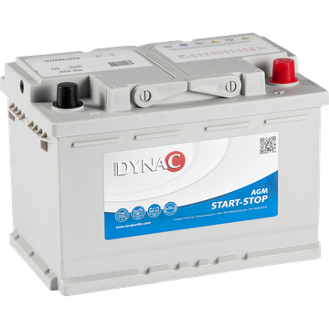 Dynac AGM Start-Stop Auto Accu 12V 70Ah    