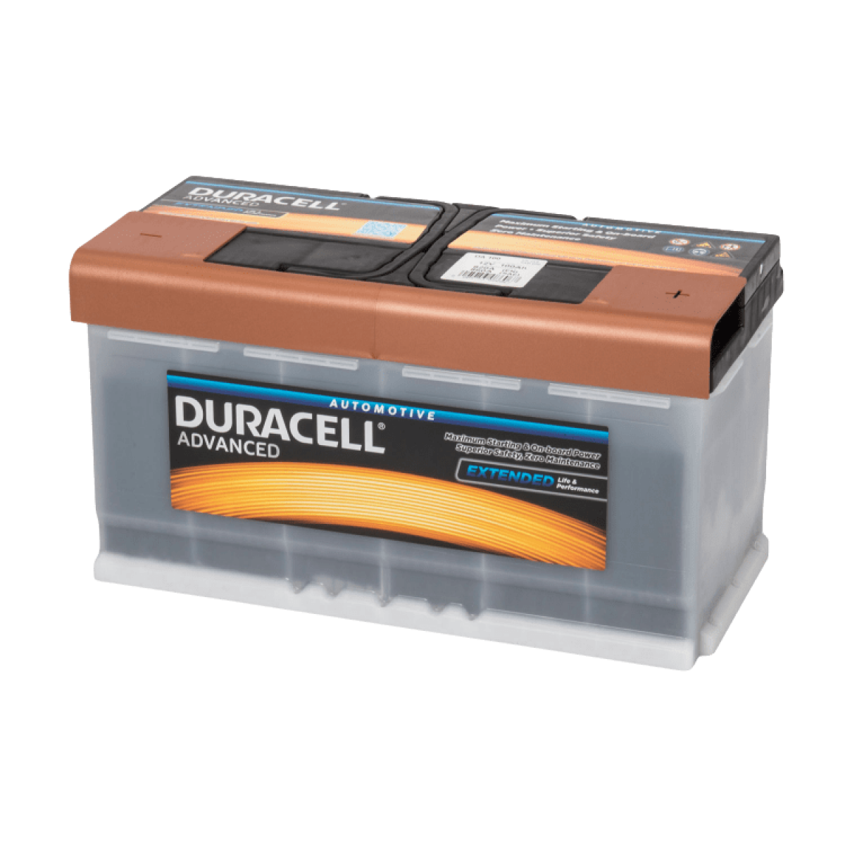 het kan verbinding verbroken katoen Auto accu Duracell Advanced DA 100 (12V 100Ah)