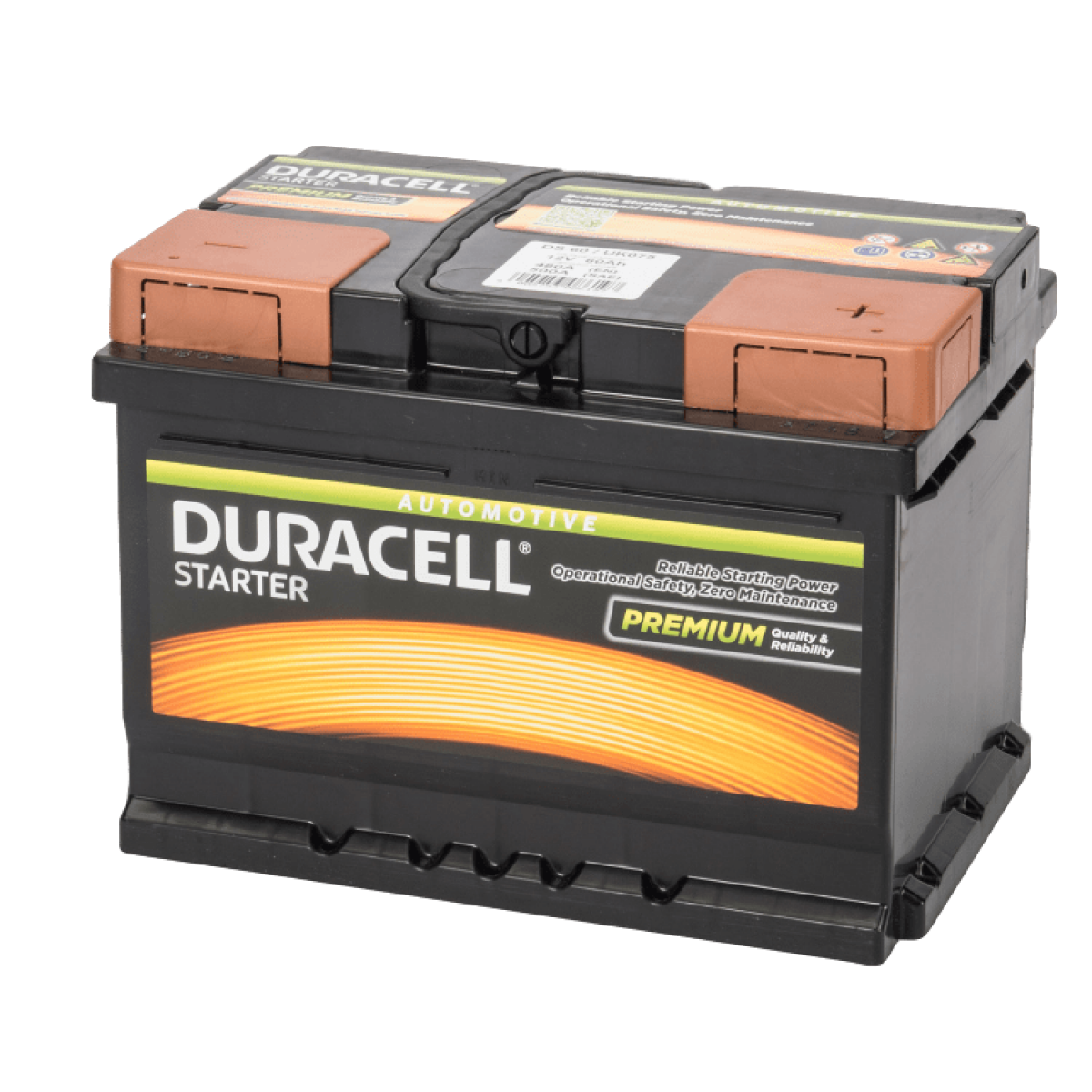 plastic verhoging Omgeving Auto accu Duracell Starter DS 60 (12V 60Ah)