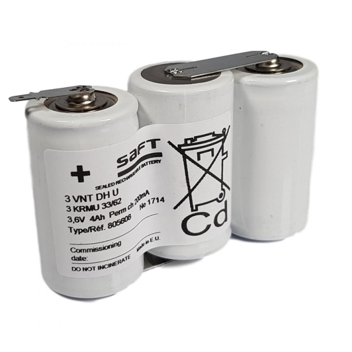 elke dag Tijdens ~ ergens SAFT Noodverlichting accu SBS NiCd 3,6V 4000mAh