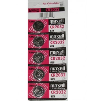 CR2032 knoopcell 3V Maxell (5 stuks)