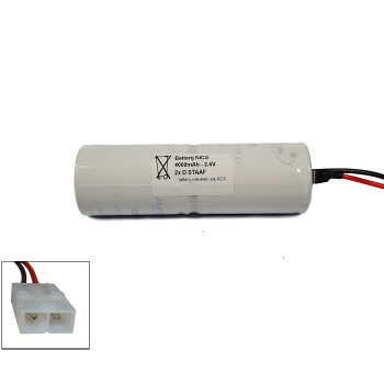 NiCd 2,4V 4000mAh 2xD HT staaf met S01 aansluiting