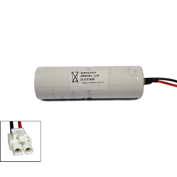 NiCd 2,4V 4000mAh 2xD HT staaf met S02 aansluiting