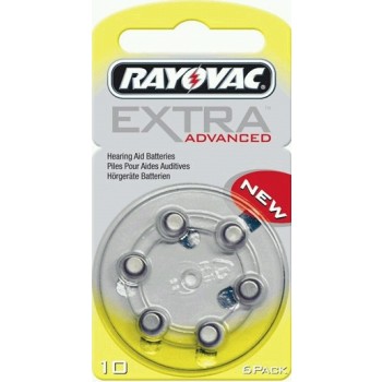 Rayovac Extra Advanced 10 AU-6XE hoortoestel batterijen 