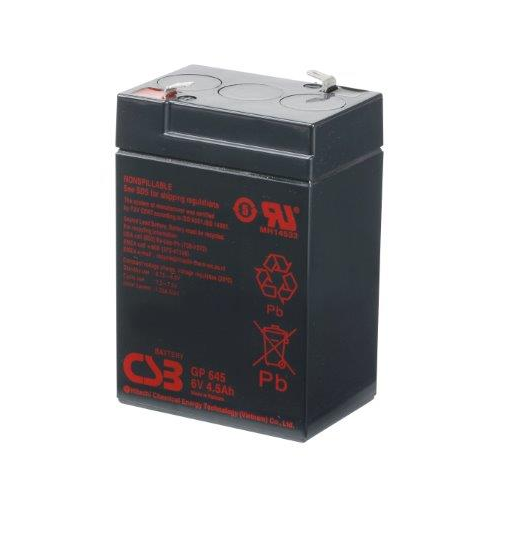 GP645 van CSB Battery AGM loodaccu 6V 4,5Ah