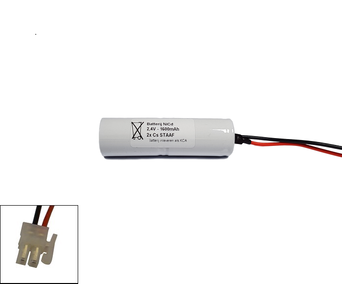 Arts Energy (Saft) NiCd 2,4V 1600mAh 2xCs VNT staaf met S05 aansluiting