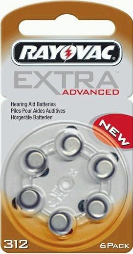 Rayovac Extra Advanced 312 AU6XE hoortoestel batterijen