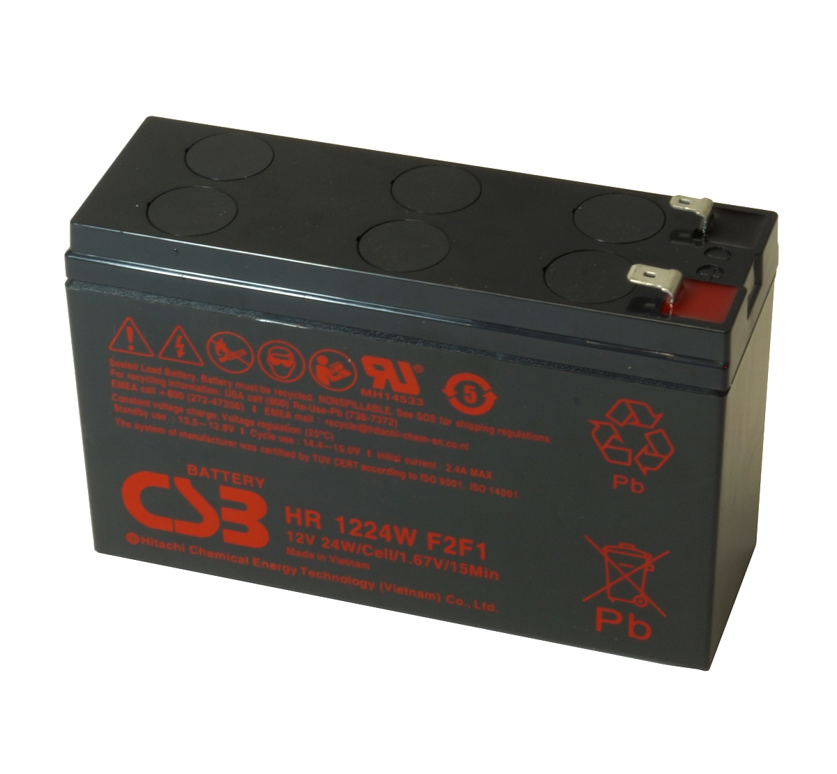 UPS vervangings batterij 1 x HR1224WF2F1 CSB Battery