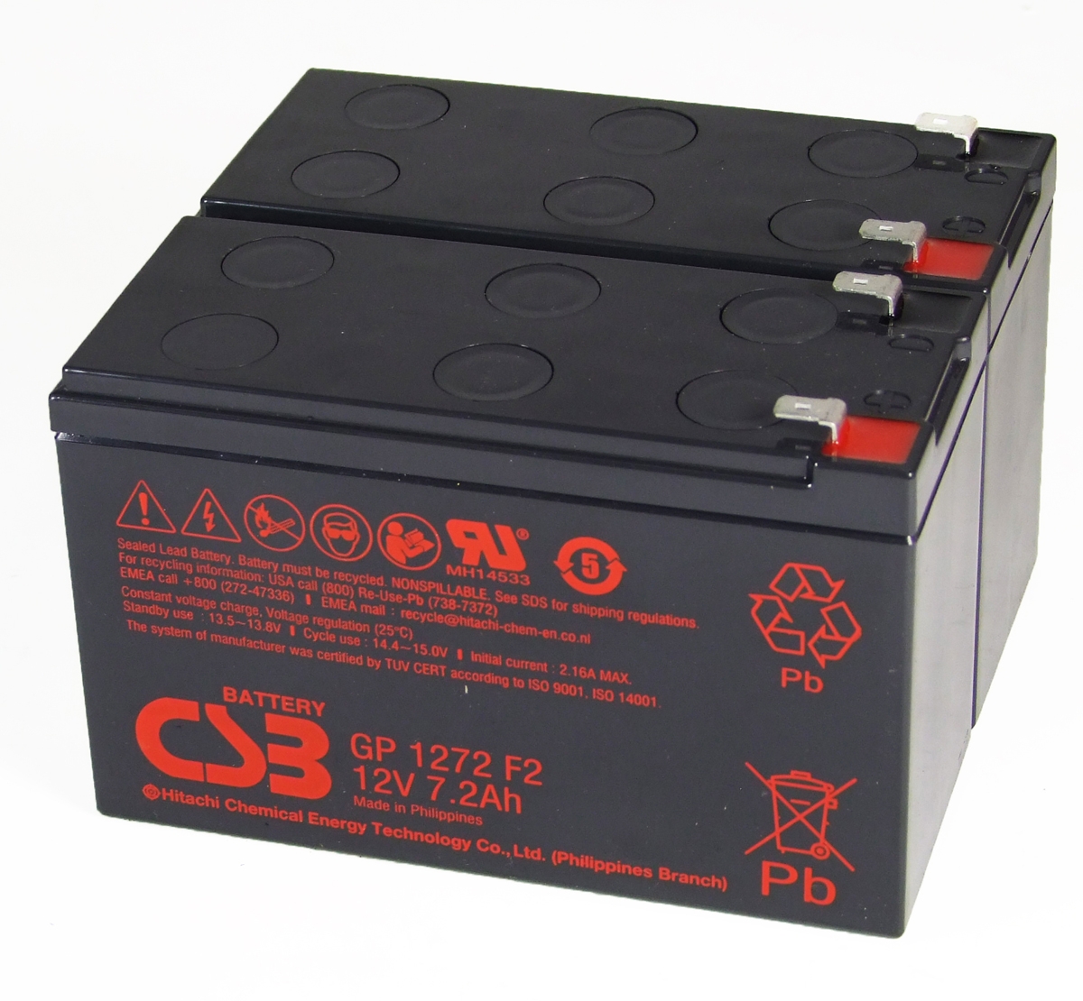 UPS vervangings batterij 2 x GP1272F2 CSB Battery