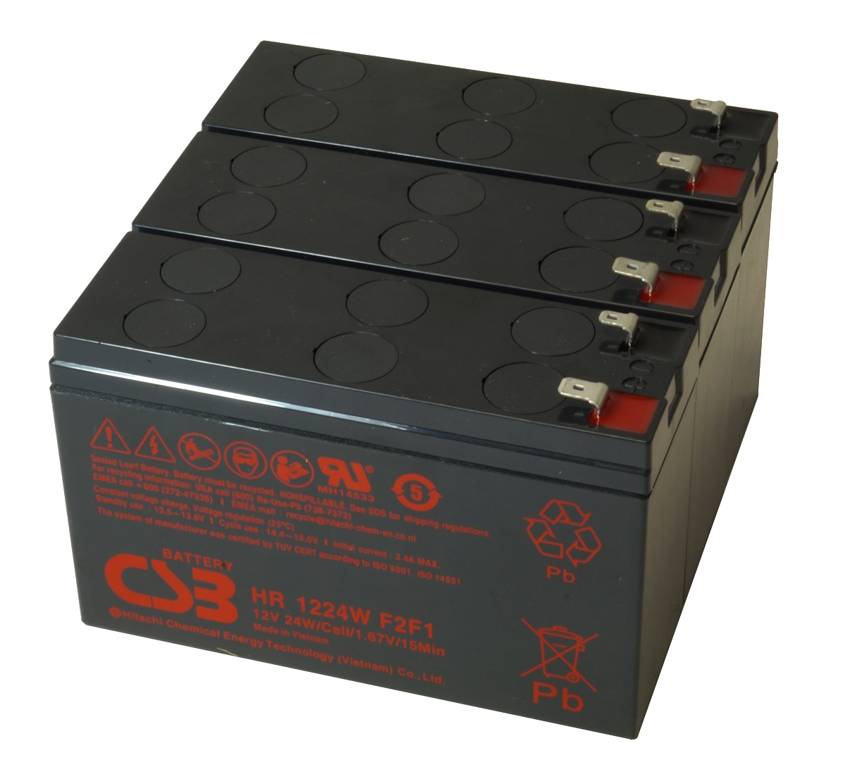 UPS vervangings batterij 3 x HR1224WF2F1 CSB Battery