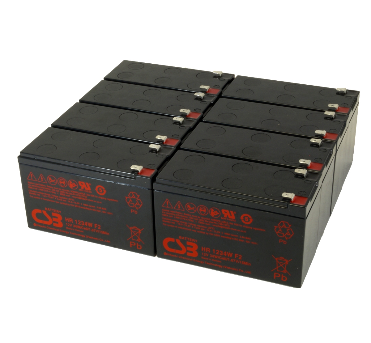 UPS vervangings batterij 8 x HR1234WF2 CSB Battery