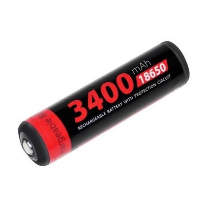 Xcell Li-Ion 18650 3,7V 3400mAh batterij (buttontop + protected)