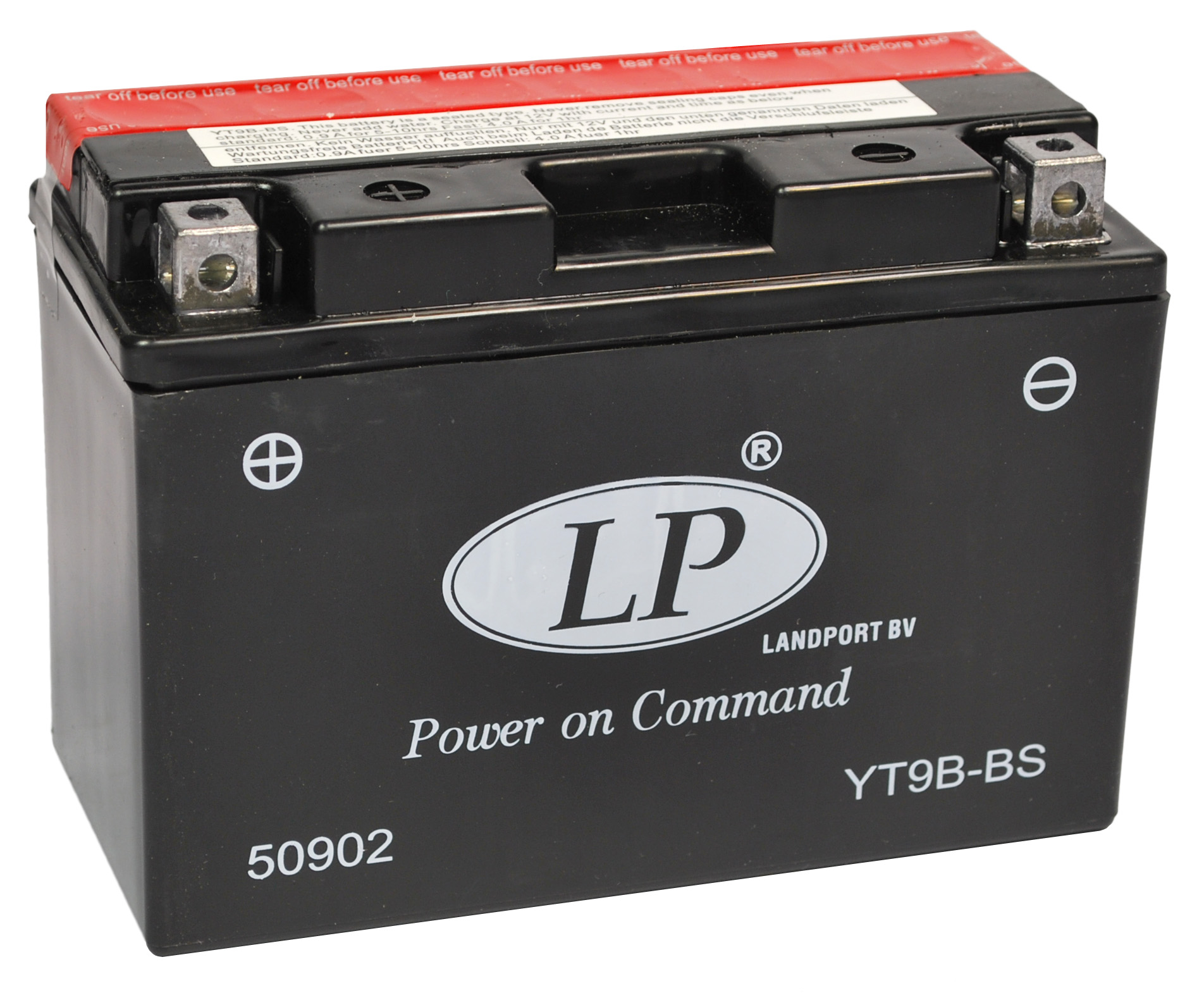 YT9B-BS motor accu met zuurpakket